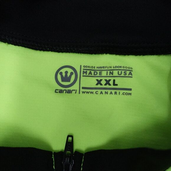 Canari Cycling Jersey Men's 2XL Green Short Sleeve Half Zip Classic Fit Pullover - Picture 3 of 10